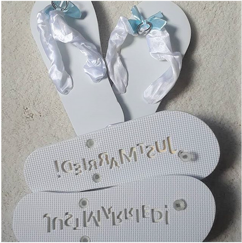 A Personal Care Boutique flip flops just married
