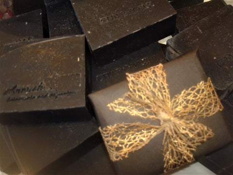 Anoush botanicals and organics Complexion Charcoal Soap Bars gift wrapped