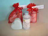 Gift Sets in organza bag scrub with bath fizz rosemary