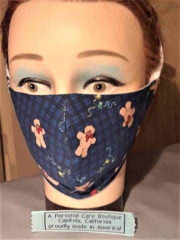 A Personal Care Boutique Face Mask cotton handsewn in California teddy bears