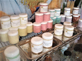 Anoush botanicals and organics Foaming Sugar Scrub display