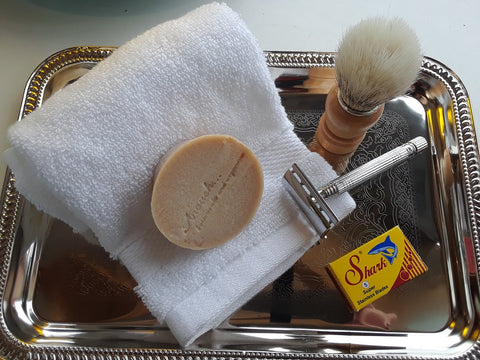 A Personal Care Boutique Shave Set old school soap razor brush