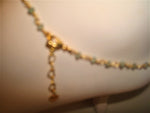 bling ~ anklet apatite with hearts on gold