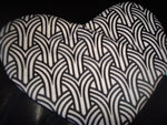 A Personal Care Boutique heart zipper pouch black and white back