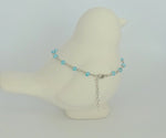 bling ~ anklet turquoise on silver